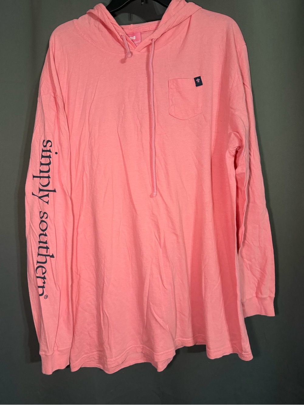 Simply Southern Woman’s' Pink Hooded Long-Sleeve Tee